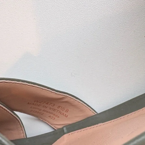 Cole Haan Tea Leaf Green Leather Platform Ankle-Strap Sandals - Picture 10 of 10